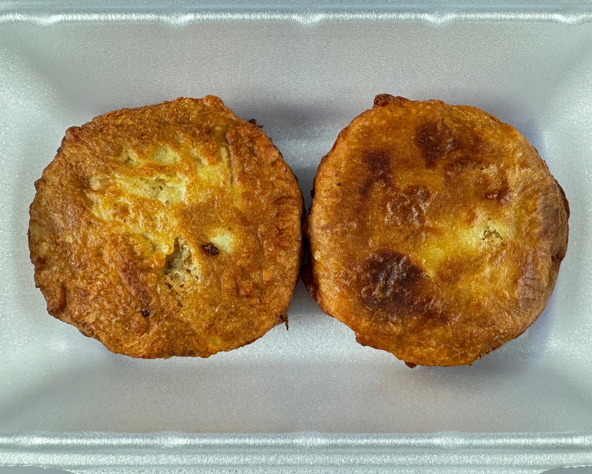 Royal Ruby Aloo Tikki – crispy golden potato patties, handmade and freshly fried, a classic Indian street food snack