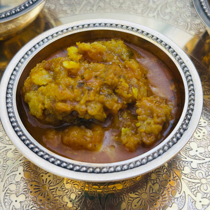 Traditional Indian main course Kofta Sabzi curry.