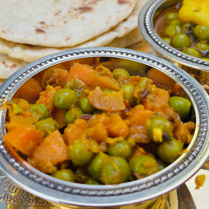 Gajara Sabzi – freshly cooked Indian carrot curry by Royal Ruby, made with tender carrots and traditional Punjabi spices