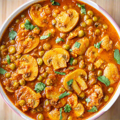 Matar Mushroom Sabzi