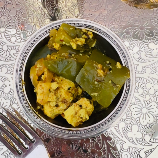 Shimla Mirch (Green Pepper) with Tofu
